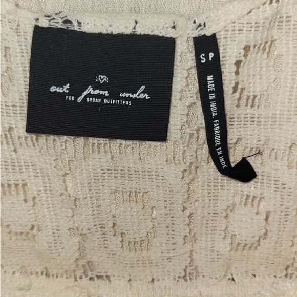 URBAN OUTFITTERS OUT FROM UNDER Thalia Tiered Slip Dress Ivory Cream S - Picture 11 of 13